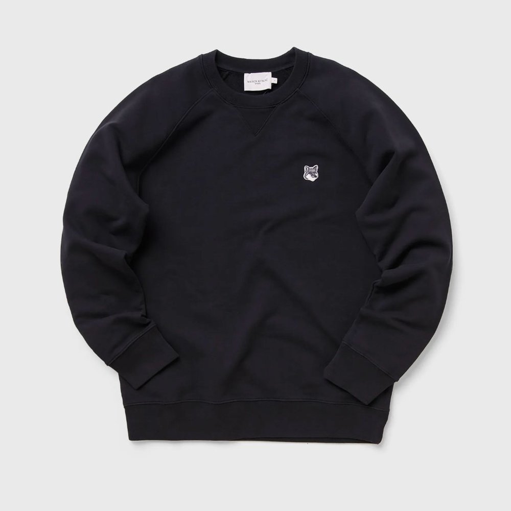 MAISON KITSUNE GREY FOX HEAD PATCH CLASSIC SWEATSHIRT - Size: L "NEW WITH TAGS"